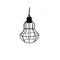 Metal Wire Cage Guard Hanging Pendant Light, Black-Pendant Lighting-Black-Metal-JadeMoghul Inc.