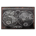 Metal World Map Wall Art D�cor, Black-Metal Wall Art-Black-Metal-JadeMoghul Inc.