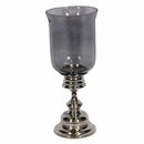 Metal/Glass Candle Holder, Gray & Silver-Candleholders-Gray-Metal/Glass-JadeMoghul Inc.