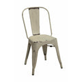 Metallic Chic Industrial Dining Chair, White, Set of 4-Dining Chairs-White-Metal-JadeMoghul Inc.