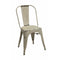 Metallic Chic Industrial Dining Chair, White, Set of 4-Dining Chairs-White-Metal-JadeMoghul Inc.