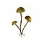 Metallic Mushroom decor, Yellow-Decorative Objects and Figurines-Yellow-Metal-JadeMoghul Inc.