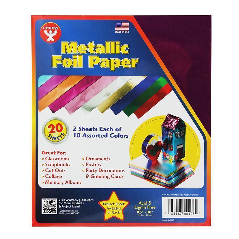 METALLIC PAPER 2 EACH 10 ASST COLOR-Arts & Crafts-JadeMoghul Inc.