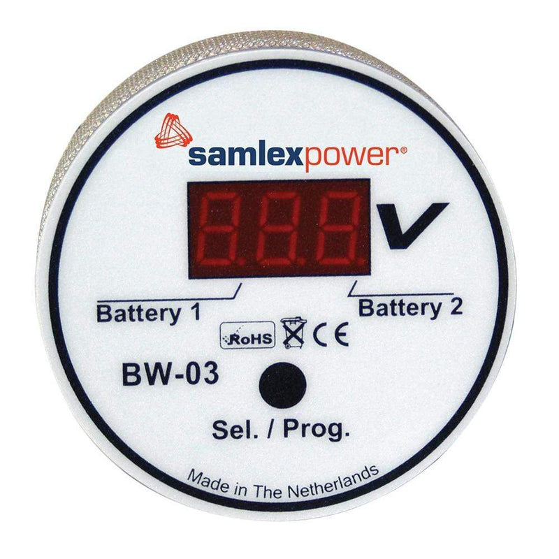 Meters & Monitoring Samlex Dual Battery Monitor - 12V or 24V - Auto Detection [BW-03] Samlex America