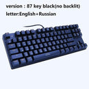 Metoo  Edition Mechanical Keyboard 87 keys Blue Switch Gaming Keyboards for Tablet Desktop  Russian sticker JadeMoghul Inc. 