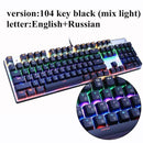 Metoo  Edition Mechanical Keyboard 87 keys Blue Switch Gaming Keyboards for Tablet Desktop  Russian sticker JadeMoghul Inc. 