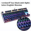 Metoo  Edition Mechanical Keyboard 87 keys Blue Switch Gaming Keyboards for Tablet Desktop  Russian sticker JadeMoghul Inc. 