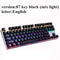 Metoo  Edition Mechanical Keyboard 87 keys Blue Switch Gaming Keyboards for Tablet Desktop  Russian sticker JadeMoghul Inc. 