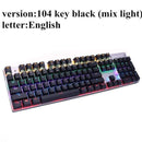 Metoo  Edition Mechanical Keyboard 87 keys Blue Switch Gaming Keyboards for Tablet Desktop  Russian sticker JadeMoghul Inc. 