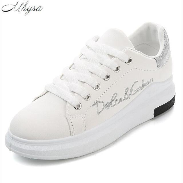 Mhysa 2018 Spring New Designer Wedges Pink Platform Sneakers Women Vulcanize Shoes Tenis Feminino Casual Female Shoes Woman Y07-White-5-JadeMoghul Inc.