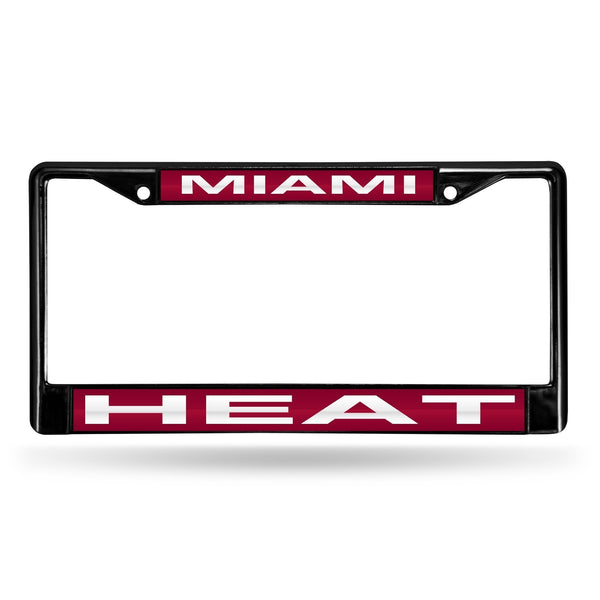 Porsche License Plate Frame Miami Heat Black Laser Chrome Frame