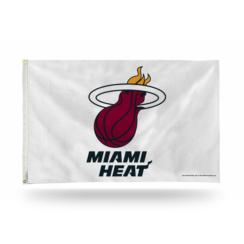 Banner Logo Miami Heat White Banner Flag