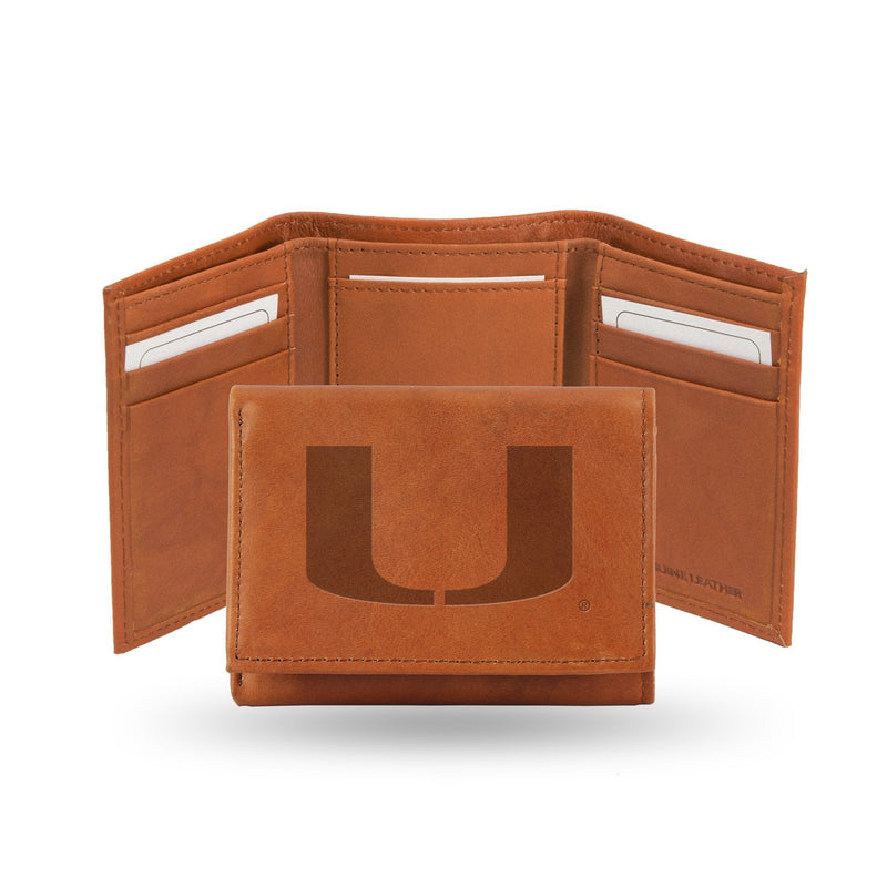 Cool Wallets Miami Hurricanes Embossed Trifold