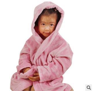 MIANLAIXIANG Free shipping 2017 Fashion Boys&Girls Toweling Robe Children's Coral Velvet Bathrobes Dressing Gown Kids-pink-3T-JadeMoghul Inc.