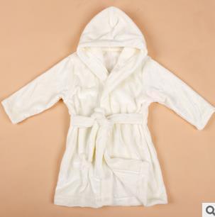 MIANLAIXIANG Free shipping 2017 Fashion Boys&Girls Toweling Robe Children's Coral Velvet Bathrobes Dressing Gown Kids-rice white-3T-JadeMoghul Inc.