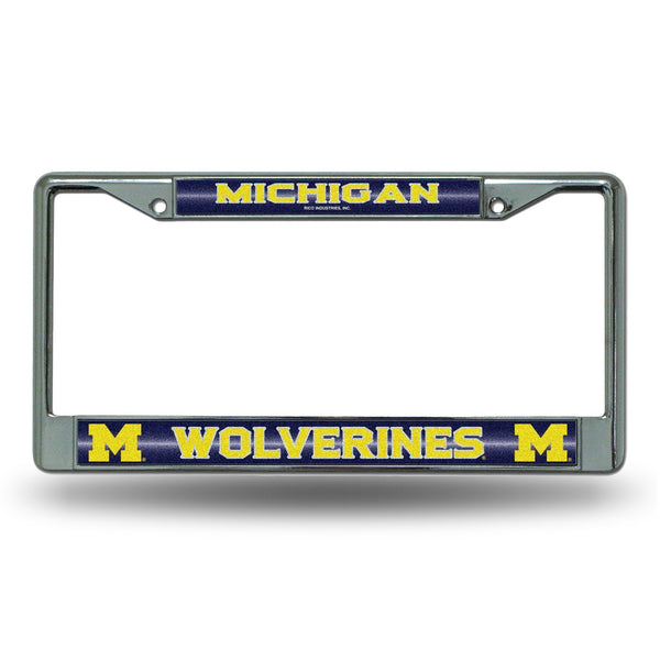 Jeep License Plate Frame Michigan Bling Chrome Frame