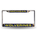 Mercedes Benz License Plate Frame Michigan Blue Laser Chrome Frame