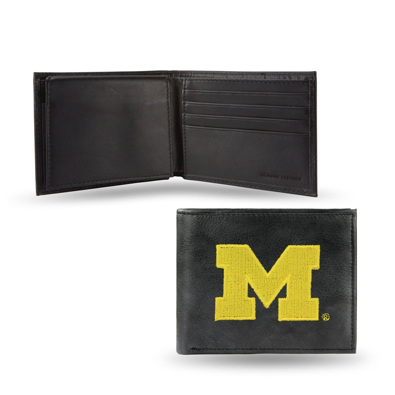 Leather Wallets For Women Michigan Embroidered Billfold