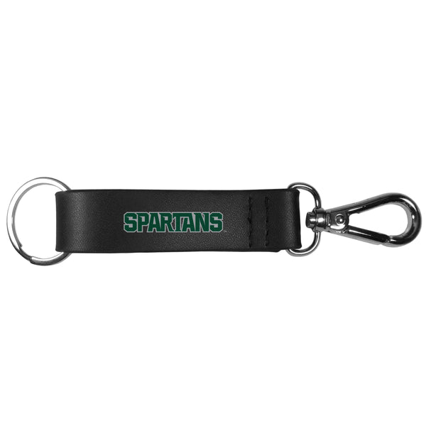 Michigan St. Spartans Black Strap Key Chain-Key Chains-JadeMoghul Inc.