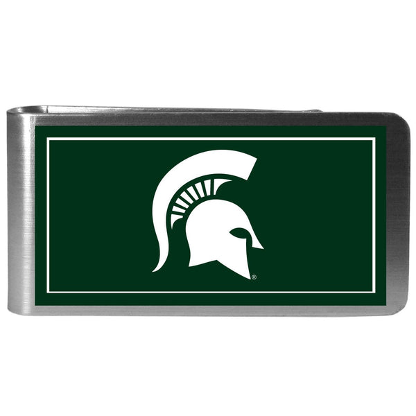 Michigan St. Spartans Steel Logo Money Clips-Wallets & Checkbook Covers-JadeMoghul Inc.