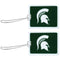 Michigan St. Spartans Vinyl Luggage Tag, 2pk-Luggage Accessories-JadeMoghul Inc.