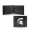 Leather Wallets For Women Michigan State Embroidered Billfold