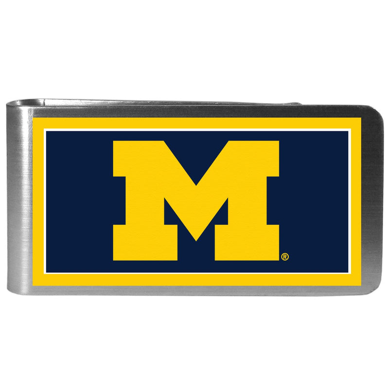 Michigan Wolverines Steel Logo Money Clips-Wallets & Checkbook Covers-JadeMoghul Inc.