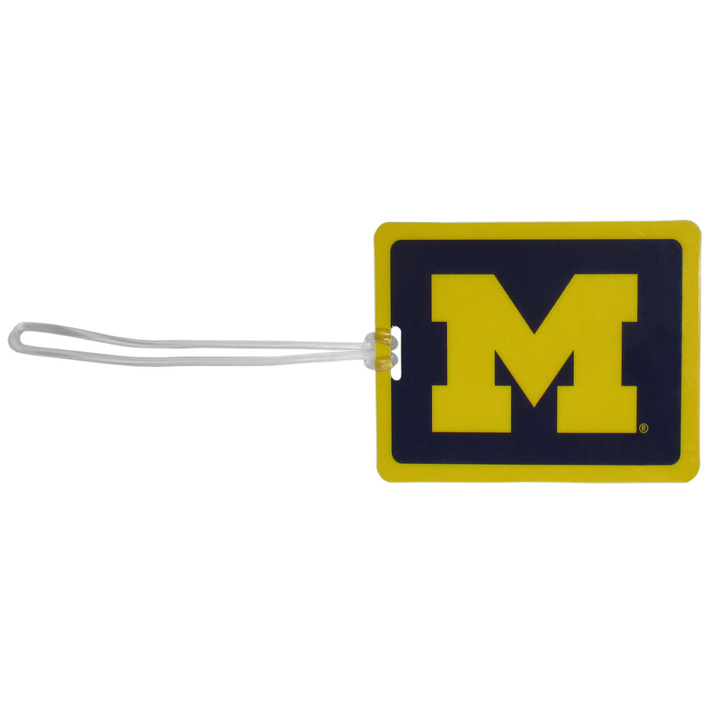Michigan Wolverines Vinyl Luggage Tag-Luggage Accessories-JadeMoghul Inc.