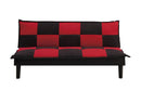 Microfiber Adjustable Sofa In Black And Red Checker-Sofas-Black And Red-Microfiber-JadeMoghul Inc.