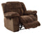 Microfiber Textured Fabric Glider Reclining Chair, Brown-Living Room Furniture-Brown-Microfiber Wood Metal-JadeMoghul Inc.
