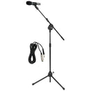 Microphone & Tripod Stand with Extending Boom & Microphone Cable Package-Microphones & Accessories-JadeMoghul Inc.