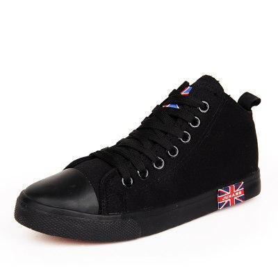 Mid Top Sneakers Women Casual Shoes White Basket Femme Canvas Shoes ladies Sapato Feminino Zapatos Mujer Plus Size 43-black new-4.5-JadeMoghul Inc.