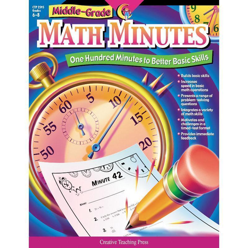 MIDDLE-GR MATH MINUTES GR 6-8-Learning Materials-JadeMoghul Inc.