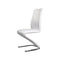Midvale Contemporary Z-Shaped Side Chair, White, Set Of 2-Armchairs and Accent Chairs-White/Chrome-Lacquer Metal Solid Wood & Others-JadeMoghul Inc.