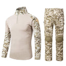 Military Combat Uniform Shirt + Pants Elbow Knee Pads Military Camouflage Suit-Military-S-Desert-JadeMoghul Inc.