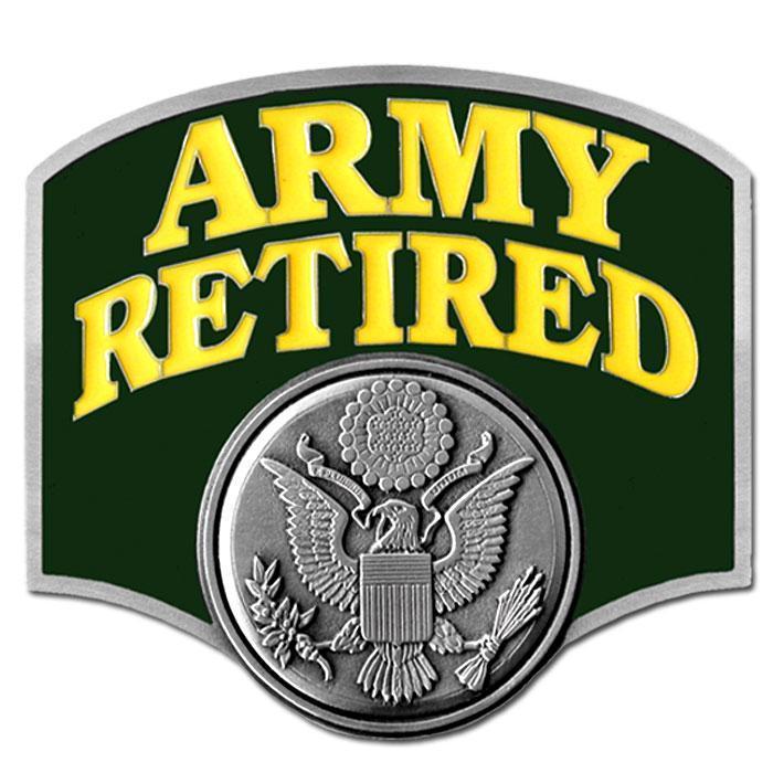 Military, Patriotic & Firefighter - Army Retired Hitch Cover-Automotive Accessories,Hitch Covers,Cast Metal Hitch Covers Class III,Military, Patriotic & Firefighter Cast Metal Hitch Covers Class III-JadeMoghul Inc.