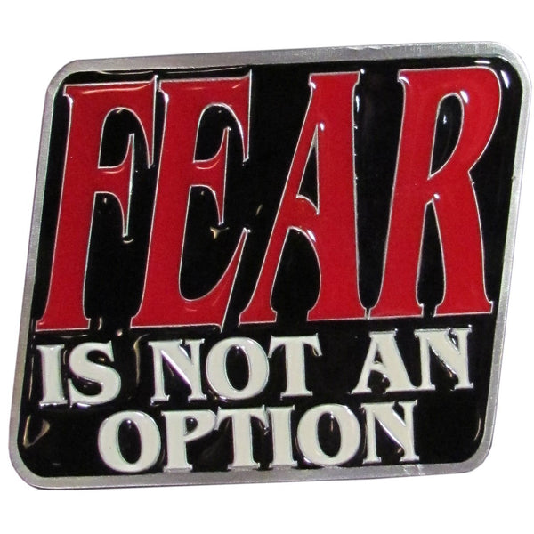 Military, Patriotic & Firefighter - Fear is Not an Option Hitch Cover-Automotive Accessories,Hitch Covers,Cast Metal Hitch Covers Class III,Military, Patriotic & Firefighter Cast Metal Hitch Covers Class III-JadeMoghul Inc.