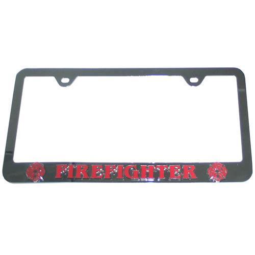 Military, Patriotic & Firefighter - Fire Fighter Tag Frame-Automotive Accessories,Tag Frames,Deluxe Tag Frames,Military, Patriotic & Firefighter Deluxe Tag Frames-JadeMoghul Inc.