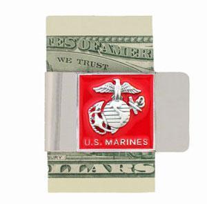 Military, Patriotic & Firefighter - Large Marines Money Clip-Wallets & Checkbook Covers,Money Clips,Steel Money Clips,Military, Patriotic & Firefighter Steel Money Clips-JadeMoghul Inc.