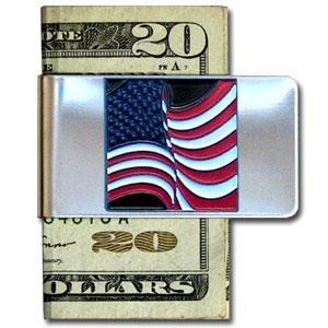 Military, Patriotic & Firefighter - Large Money Clip - American Flag-Wallets & Checkbook Covers,Money Clips,Steel Money Clips,Military, Patriotic & Firefighter Steel Money Clips-JadeMoghul Inc.