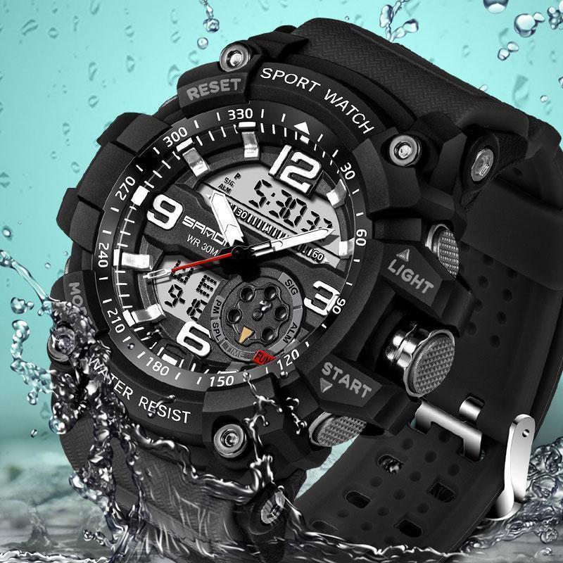Military Sport Watch For / LED Digital Wrist Watch-black-JadeMoghul Inc.
