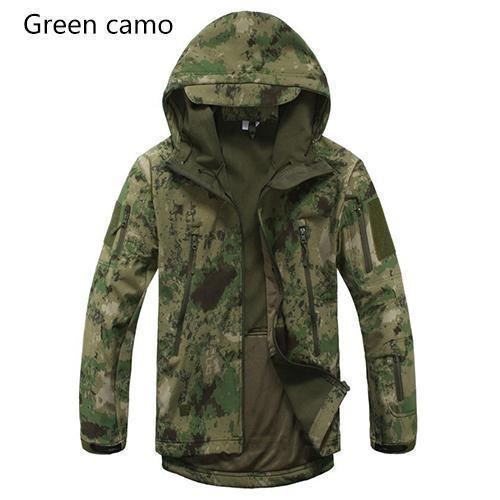 Military Tactical Men Jacket Shark Skin Soft Shell Waterproof And Windproof-Green Camo-S-JadeMoghul Inc.