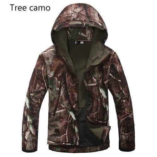 Military Tactical Men Jacket Shark Skin Soft Shell Waterproof And Windproof-Tree Camo-S-JadeMoghul Inc.
