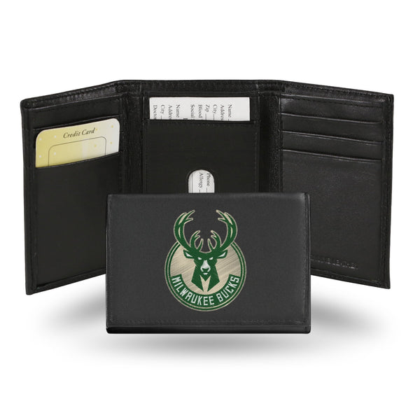 Cute Wallets Milwaukee Bucks Embroidered Trifold