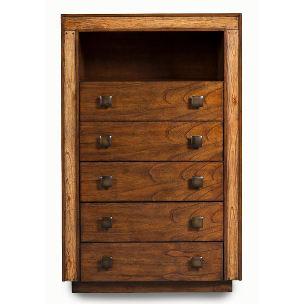 Mindi Wood Chest, Brown-Accent Chests and Cabinets-Brown-Mindi Solids & Veneer-JadeMoghul Inc.