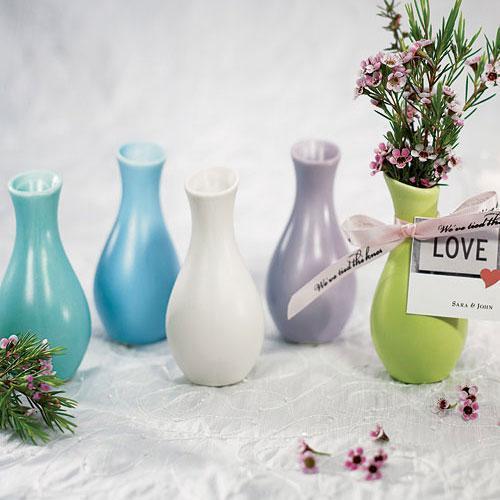 Mini Bud Vase Wedding Favor White Ice (Pack of 6)-Popular Wedding Favors-JadeMoghul Inc.