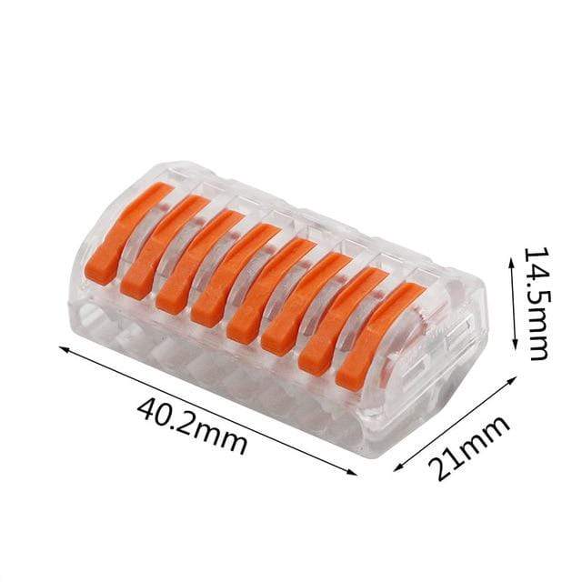Mini Fast Wire Cable Connectors Universal Compact Conductor Spring Splicing Wiring Connector Push-in Terminal Block SPL-2/3 LED JadeMoghul Inc. 