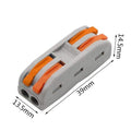Mini Fast Wire Cable Connectors Universal Compact Conductor Spring Splicing Wiring Connector Push-in Terminal Block SPL-2/3 LED JadeMoghul Inc. 