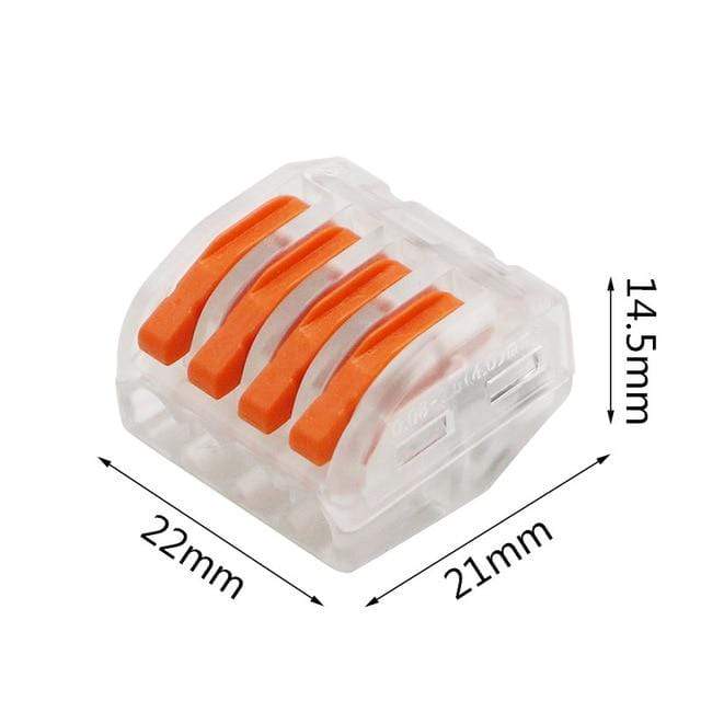 Mini Fast Wire Cable Connectors Universal Compact Conductor Spring Splicing Wiring Connector Push-in Terminal Block SPL-2/3 LED JadeMoghul Inc. 