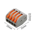 Mini Fast Wire Cable Connectors Universal Compact Conductor Spring Splicing Wiring Connector Push-in Terminal Block SPL-2/3 LED JadeMoghul Inc. 
